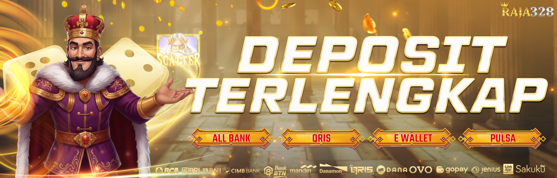 RAJA328 Slot Deposit Pulsa & DANA Tanpa Potongan